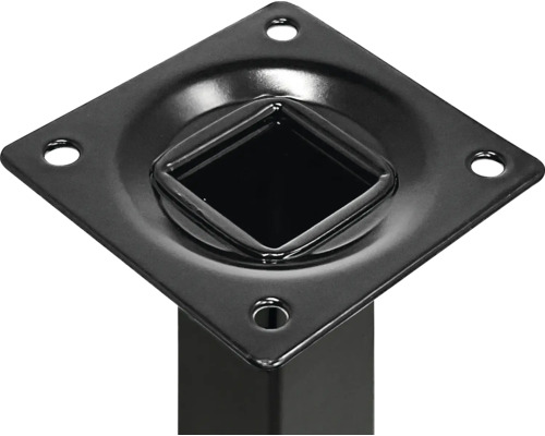 Picior metalic pentru mobilă cu placă de montaj și secțiune pătrată