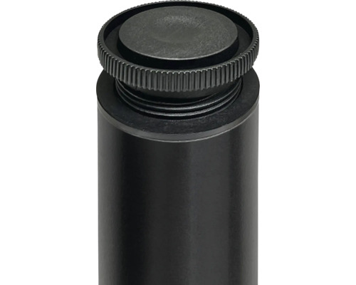 Bară metalică neagră cu buton de reglare moletat