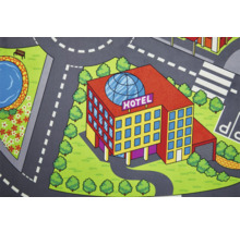 Covor de joacă cu motiv urban, inclusiv hotel și parc
