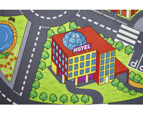 Covor de joacă cu motiv urban, inclusiv hotel și parc