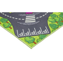 Covor de joacă cu motiv stradal, trecere de pietoni și locuri de parcare