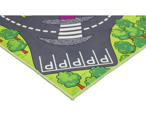 Covor de joacă cu motiv stradal, trecere de pietoni și locuri de parcare