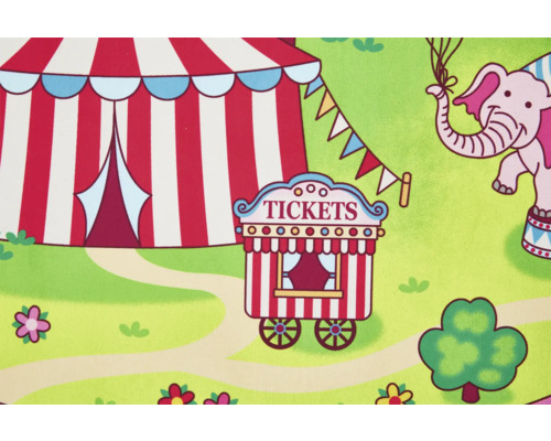 Ilustrație cu un cort de circ și un chioșc de bilete