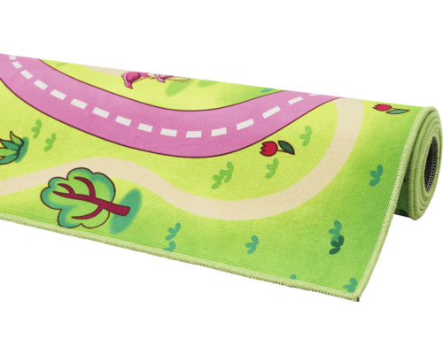 Covor de joacă rulat cu motiv de stradă