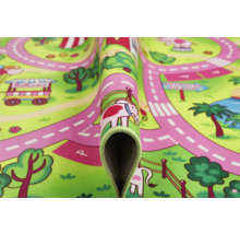 Covor de joacă cu drumuri și motive cu animale