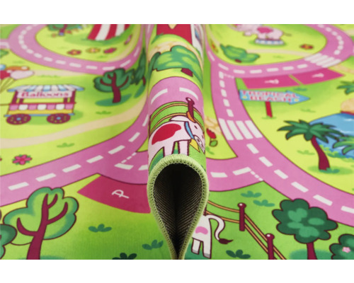 Covor de joacă cu drumuri și motive cu animale