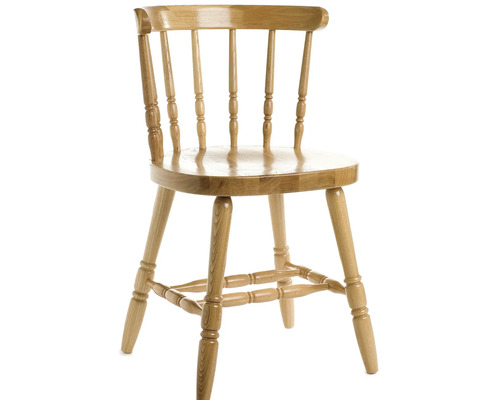 Scaun din lemn cu spătar cu șipci