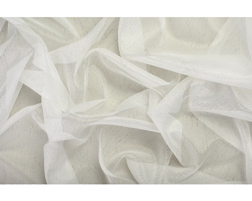 Material cortină albă cu structură tip plasă