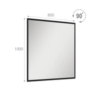 Oglindă dreptunghiulară cu dimensiunile 800 x 1000 milimetri