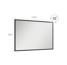 Oglindă dreptunghiulară cu dimensiunile 1200 pe 800 și un colț de 90 de grade
