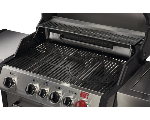 Grătar pe gaz cu grătar de grătar și grătar de încălzire