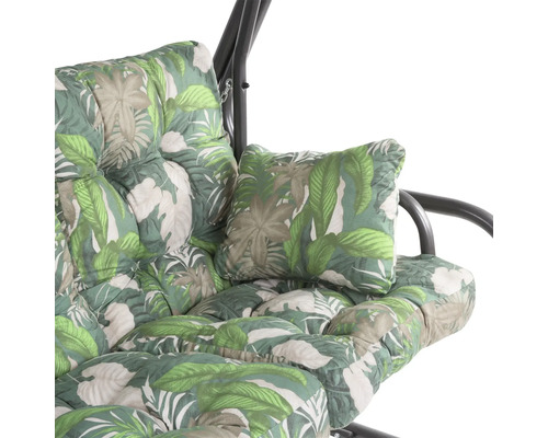 Pernă pentru bancă de grădină cu pernă și motiv cu plante