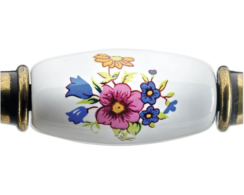 Mâner ceramic pentru mobilă cu model floral