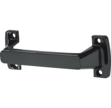 Mâner de ușă negru cu placă de montare