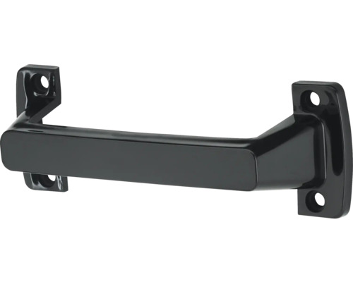 Mâner de ușă negru cu placă de montare