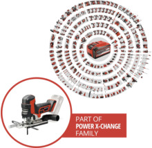 Gama Einhell Power X-Change cu ferăstrău vertical cu acumulator și acumulator