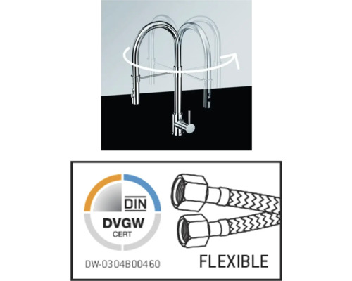 Robinet pivotant și certificat Deutsches Verein des Gas- und Wasserfaches