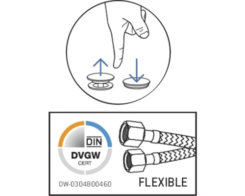Instrucțiuni de introducere și scoatere a supapei și certificare DVGWCERT pentru furtunuri flexibile