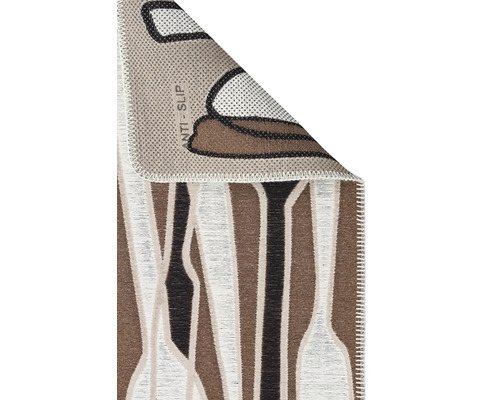 Covor cu model abstract și spate antiderapant