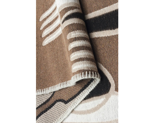 Covor decorativ cu model grafic, rulat