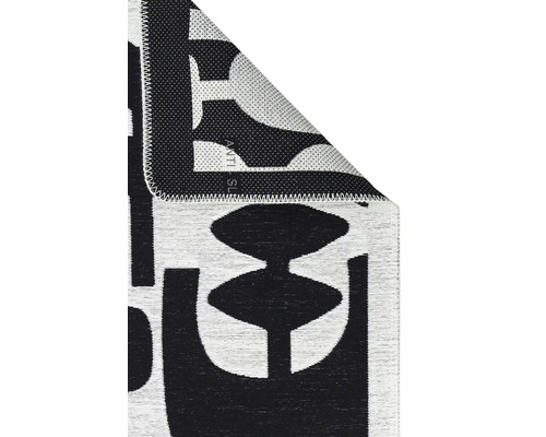 Covor cu model grafic și partea inferioară anti-alunecare