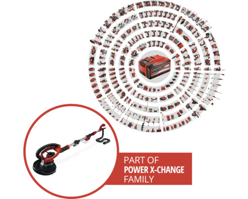 Familia Einhell Power X-Change cu șlefuitor pentru gips-carton și acumulator