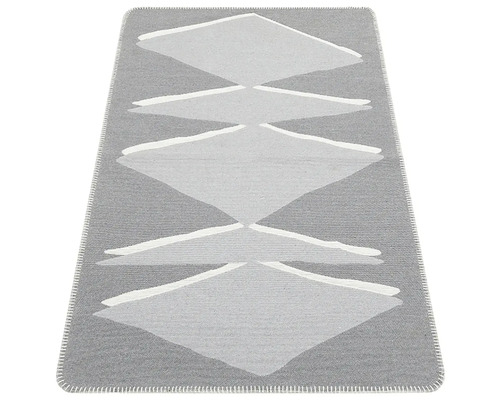 Covor gri cu model în romburi
