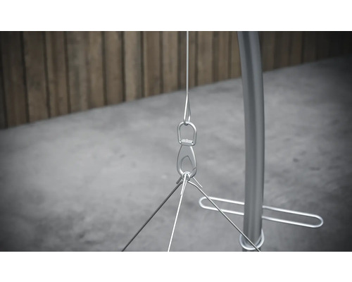 Prim-plan al unui dispozitiv de suspendare pentru scaune suspendate