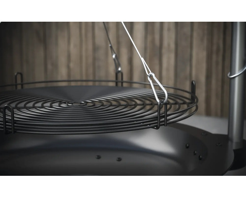 Grătar pivotant negru cu grătar