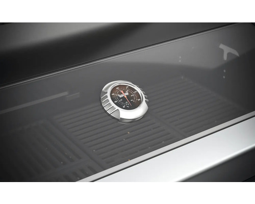 Prim-plan cu termometrul grătarului într-un grătar