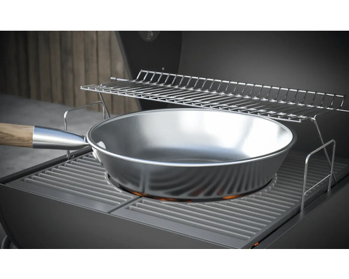 Grătar cu grătar și tigaie