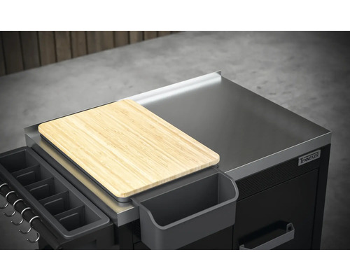 Bucătărie de exterior Tenneker cu tocător și suport pentru ustensile