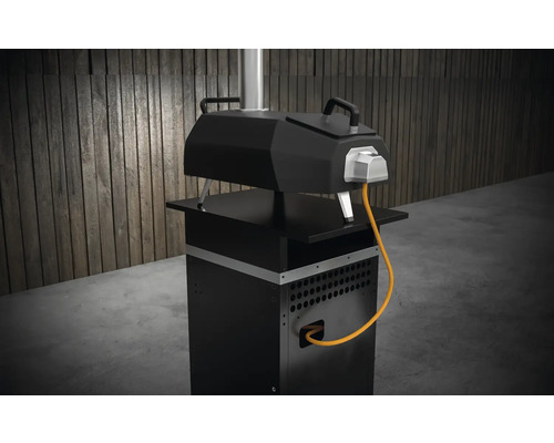 Cuptor de pizza cu suport și cablu portocaliu