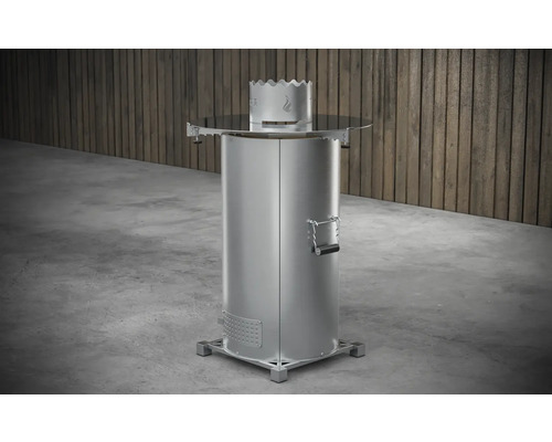 Grătar de grădină din oțel inoxidabil cu spațiu de depozitare