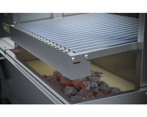 Grătar cu cărbune sub grătar