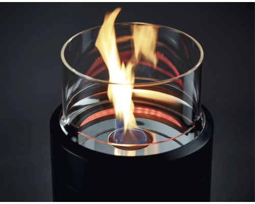 Șemineu cu etanol pentru interior cu cilindru de sticlă