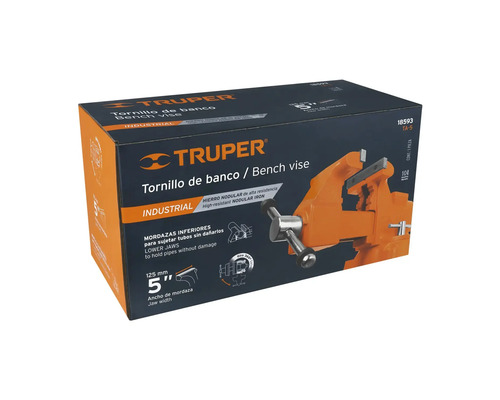 Ambalajul unui menghine de banc de la Truper