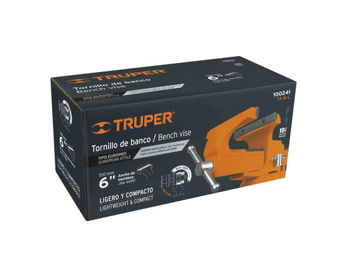 Ambalaj pentru menghină de banc Truper cu o lățime a fălcii de 150 milimetri