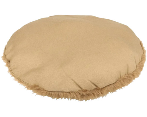 Pernă rotundă pentru șezut cu margine din blană