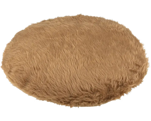 Covor rotund cu textură de blană