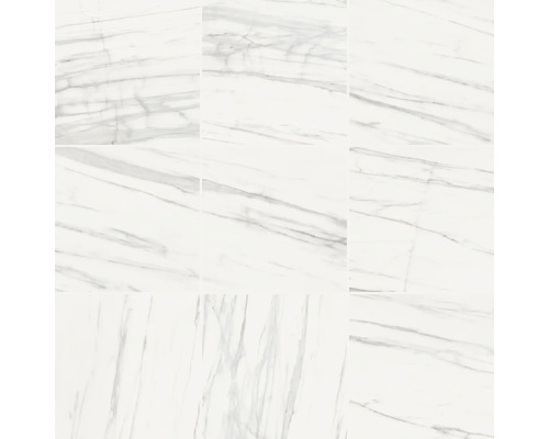 Mai multe plăci albe cu model de marmură