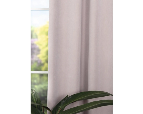 Șaluri decorative în fața unei ferestre cu o plantă în prim-plan