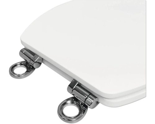 Capac de toaletă cu balamale cromate