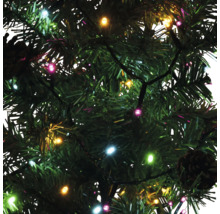 Ghirlandă luminoasă cu lumini colorate pe un pom de Crăciun