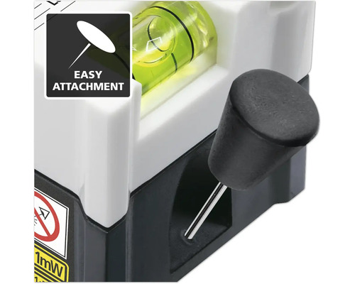 Imagine detaliată a unui boloboc cu un știft de fixare