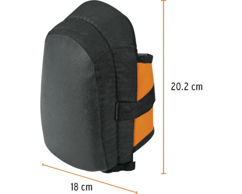 Genunchier cu dimensiunile de 18 cm lățime și 20,2 cm înălțime.