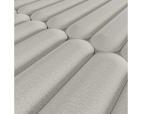 Detaliu de plăci de mozaic alungite, gri