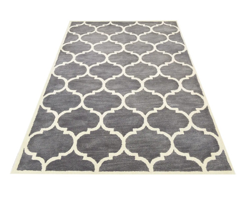 Covor gri cu model geometric