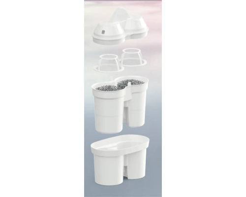 Vizualizare explodată a unui cartuș de filtru de apă