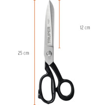 Foarfece cu mâner negru și lungime de 25 cm